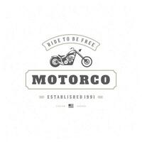 moto club logo modèle conception élément ancien style vecteur