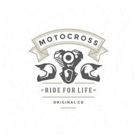 motocross logo modèle conception élément ancien style vecteur