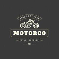 moto club logo modèle conception élément ancien style vecteur