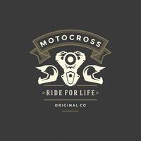 moto club logo modèle conception élément ancien style vecteur