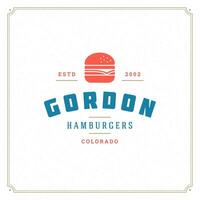 Burger logo illustration. vecteur