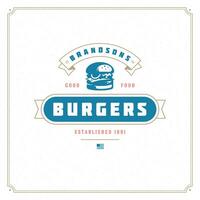 Burger logo illustration. vecteur