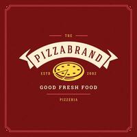 pizzeria logo conception illustration. vecteur