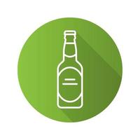 icône plate linéaire grandissime de bouteille de bière. symbole de ligne de vecteur