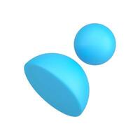 bleu utilisateur avatar 3d icône isométrique illustration vecteur