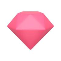 brillant rose gemme carat prime qualité 3d icône isométrique illustration vecteur