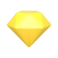 Jaune diamant icône 3d isométrique illustration vecteur