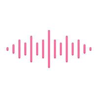 rouge la musique impulsion 3d icône. abstrait bars pour voix et l'audio fréquences vecteur