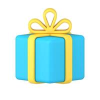 cadeau boîte avec arc pour vacances toutes nos félicitations 3d icône illustration vecteur