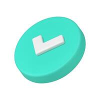 décoratif vert encerclé vérifier marque accord bouton Succès réaliste 3d icône modèle vecteur