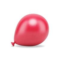 rouge brillant hélium ballon décoratif air de fête surprise un événement élément réaliste 3d icône vecteur