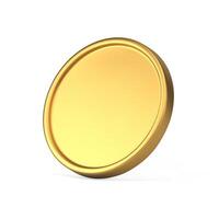 d'or pièce de monnaie en espèces argent cercle financier chanceux fortune loterie gagner réaliste 3d icône vecteur