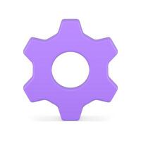 violet roue dentée mécanique industriel dent mécanisme industriel ingénierie le progrès 3d icône vecteur