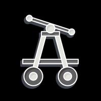 icône pompe chariot. en relation à train station symbole. brillant style. Facile conception illustration vecteur
