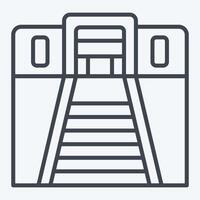 icône tunnel. en relation à train station symbole. ligne style. Facile conception illustration vecteur