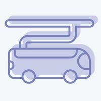 icône électrique autobus. en relation à intelligent ville symbole. deux Ton style. Facile conception illustration vecteur