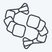 icône crevette. en relation à Fruit de mer symbole. ligne style. Facile conception illustration vecteur