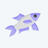 icône sardine. en relation à Fruit de mer symbole. plat style. Facile conception illustration vecteur
