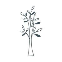 Facile arbre griffonnage esquisser style illustration vecteur