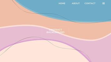 abstrait Contexte avec main tiré formes pastel plat Couleur conception modèle pour fond d'écran, couverture conception, page d'accueil conception vecteur