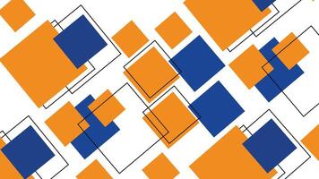 abstrait bleu et Orange carré géométrique modèle arrière-plan, pour couverture conception, publicité, affiche, entreprise présentation. vecteur
