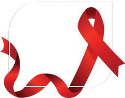 sida rouge ruban. monde sida journée symbole de rouge ruban, vecteur