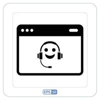 en ligne client soutien symbole. numérique client un service sur ordinateur écran icône vecteur