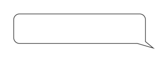 contour discours bulle. Vide bavarder message modèle. mobile Messager app dialogue élément vecteur