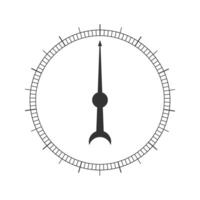 rond mesure échelle avec La Flèche. graphique modèle de baromètre, boussole, la navigation ou pression mètre outil interface vecteur