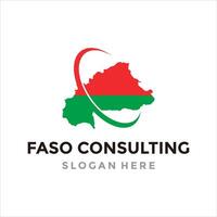 faso consultant groupe affaires logo conception vecteur