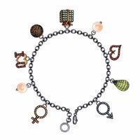 bijoux conception mode couple l'amour bracelet esquisser par main dessin. vecteur
