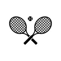 franchi tennis raquettes avec tennis Balle isolé sur blanc Contexte. vecteur