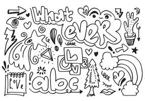 doodle mignon dessiné à la main sur fond blanc. doodle design elements.doodle kids pour la décoration et la page de coloriage. vecteur