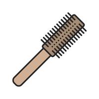 icône de couleur de brosse à cheveux. illustration vectorielle isolée vecteur