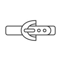 icône linéaire de ceinture en cuir. illustration de la ligne mince. symbole de contour. dessin de contour isolé de vecteur