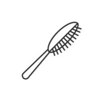 icône linéaire de brosse à cheveux. illustration de la ligne mince. symbole de contour. dessin de contour isolé de vecteur