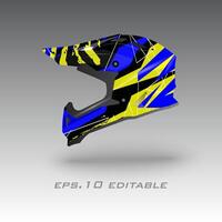 motocross casque livrée emballage conception vecteur