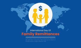 international journée de famille envois de fonds, tenue sur 16 juin. vecteur