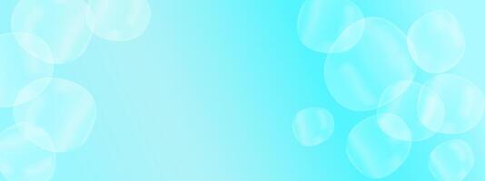universel bleu Contexte avec pente et rond transparent bulles pour la toile projets, fonds d'écran. délicat pastel bannière avec pente des balles. vecteur