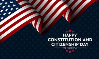content Constitution et citoyenneté journée uni États de Amérique Contexte illustration vecteur