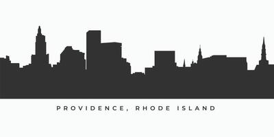 Providence rhone île ville horizon silhouette illustration vecteur