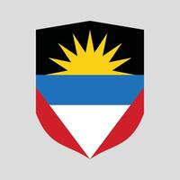 antigua et Barbuda drapeau dans bouclier forme vecteur
