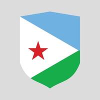 djibouti drapeau dans bouclier forme Cadre vecteur