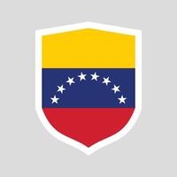 Venezuela drapeau dans bouclier forme Cadre vecteur