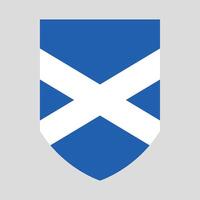 Écosse drapeau dans bouclier forme vecteur