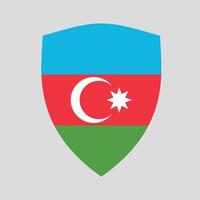 Azerbaïdjan drapeau dans bouclier forme Cadre vecteur