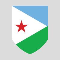 djibouti drapeau dans bouclier forme Cadre vecteur