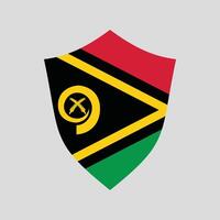 Vanuatu drapeau dans bouclier forme Cadre vecteur