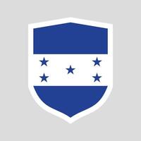 Honduras drapeau dans bouclier forme Cadre vecteur