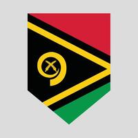 Vanuatu drapeau dans bouclier forme Cadre vecteur